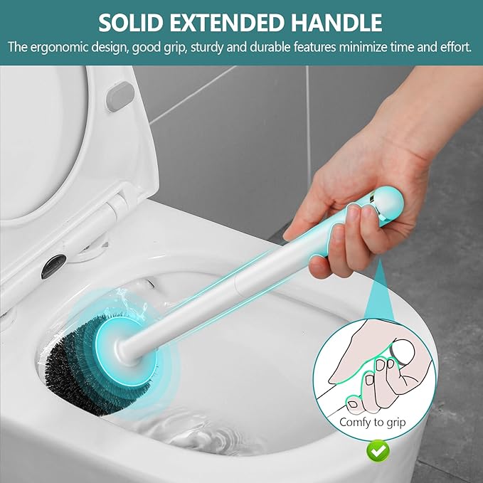 Gold Toilet Brush and Holder Set 2 Pack,Toilet Bowl Brush with Long Handle, Easy to Assemble of Compact Toilet Scrubber, Gold Bathroom Accessories. 2U