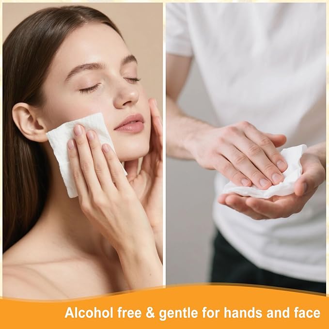 Hand Wipes Travel Size, 100 Pcs Wet Wipes Individually Wrapped for Barbecue, Seafood Boil Party, Restaurant, Lemon Scent