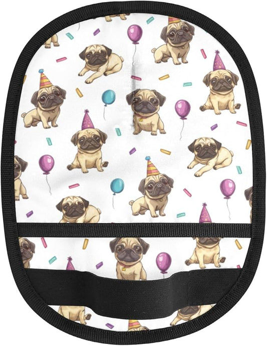 CHPGPUG Cute Cartoon Pug Pet Hair Removal Glove for Cats & Dogs Reusable Pet Hair Removal Glove pet Hair Electrostatic Gloves