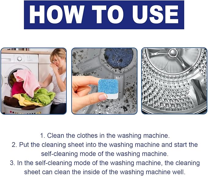 Washing Machine Cleaner Powder, 2025 Best Deep Clean for Front or Top Load Washers, Inside Drum and Laundry Tub Seal, HE Washer Cleaning Solution for Long-Removes Odor (12)