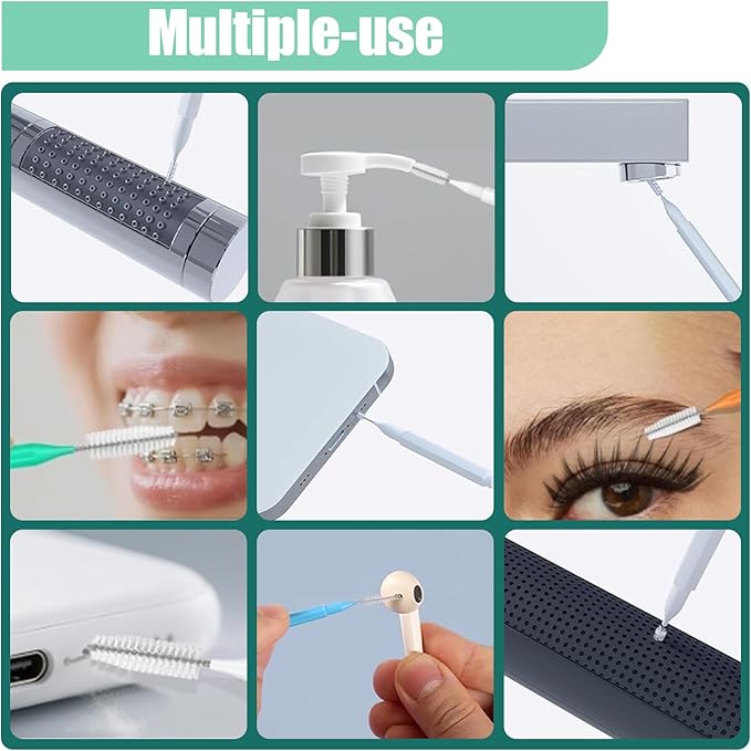 CrenCe 56Pcs Multisize Showerhead Cleaning Tool, Shower Head Cleaner Brush Picks Unclogging Tiny Nozzle Little Gaps, for Household Bathroom Colorful.