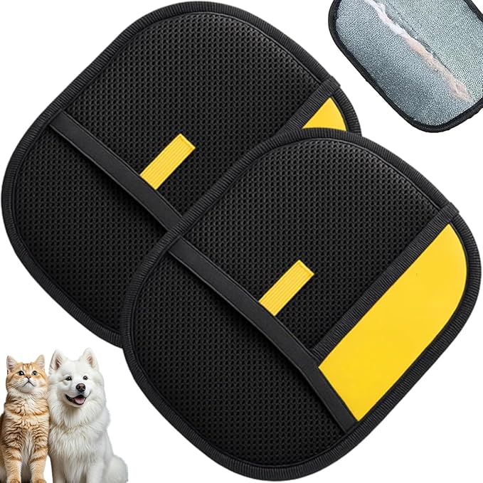 JJpopo Magic Brush Pet Hair, Pet Hair Remover Gloves for Cats & Dogs, Newly Upgraded Reusable Electrostatic Pet Hair Remover Glove, for Couch Furniture, Carpet, Curtain