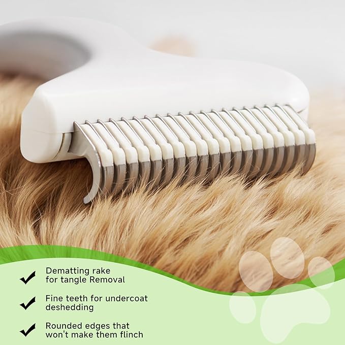 3-in-1 Pet Steam Brush Set for Dogs & Cats, Grooming Comb with Spray, Defur Tool, Water-Assisted Hair Removal, Spritz Brush, Multi-Purpose Kit, Undercoat Rake, Deshedding Brushes, Dematting Brush.