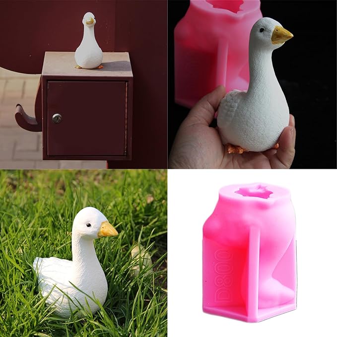 Gooses Animal Statue Silicone Molds for Epoxy Resin Soap Making Home Decoration Gypsum Silicone Molds