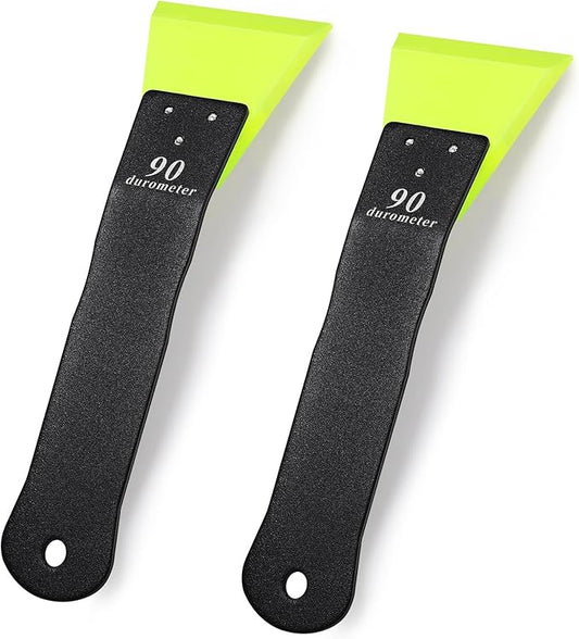 WRAPXPERT Small Squeegee 2 Pack, Mini Squeegee for Small Window Tint Kits, Stainless Steel Handle Rubber Window Squeegee for Window Cleaning, Car Corner Window Windshield, Window Tint Tools