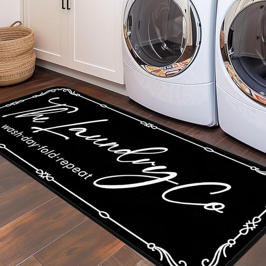Laundry Room Rug Runner 24"X72" Non Slip Farmhouse Mats Organization and Washable Floor Long Rugs for Laundry Room Accessories Mudroom Kitchen Bathroom Area Rugs Decor