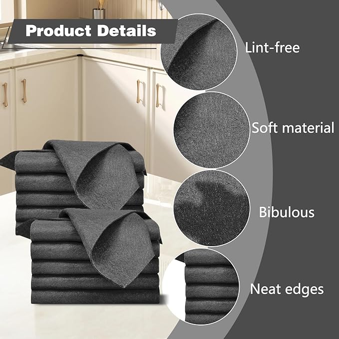 Thickened Magic Cleaning Cloth, Microfiber Magic Cleaning Cloth, Streak Free Reusable Microfiber Rag for Home, Window, Mirror, Glass and Cars (10PCS)