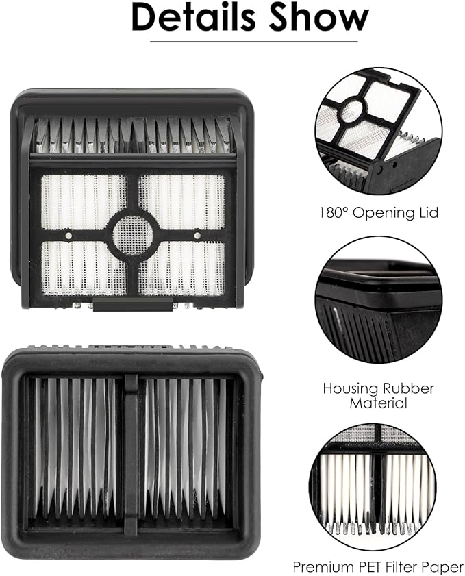 (7 Pack) H12 Pro Replacement HEPA Filters for Dreame H12 Pro, H15 Pro, H15 Mix, H12 Pro FlexReach, H12 DUAL, H13 Pro, M12 Cordless Wet and Dry Vacuum Cleaner, Filters Accessories Kit, Vacuum Filters
