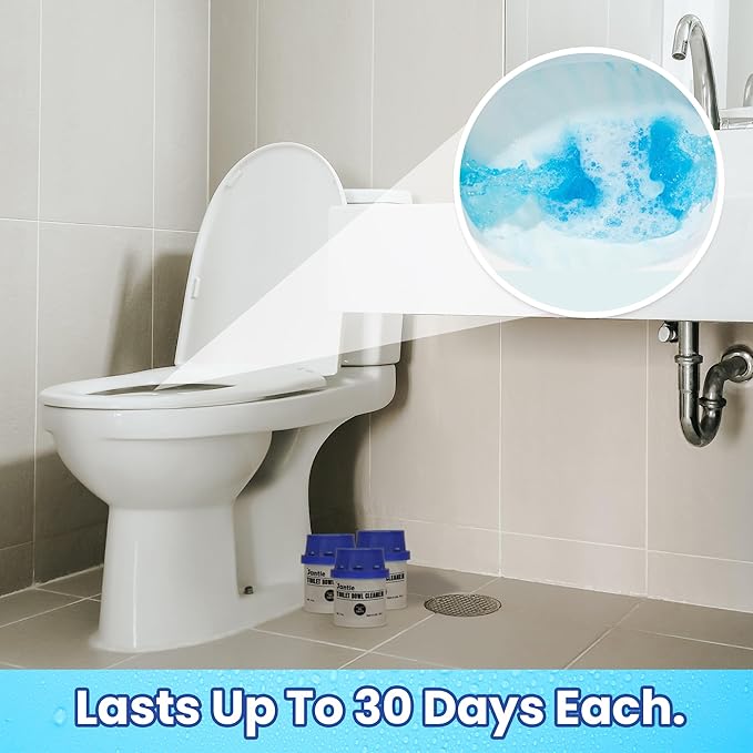 Jantle Automatic Toilet Bowl Cleaner Tablets – In-Tank Toilet Cleaners for Inside the Bowl – Long-Lasting, Easy to Use, Cleans & Deodorizes – 3 Pack