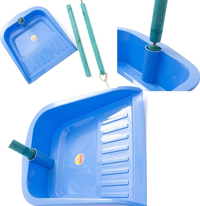 TTS For Home - Broom and Dustpan Set for Home, Set of 3 Brooms - Broomstick for House, Garage, Office, Lobby Room, Kitchen