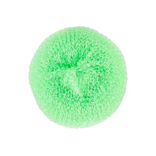 Restaurantware Plastic Dish Scrubbers 40 Pack 2.953 x 2.953 x 0.984 Inches Durable Non-Scratch Scrubbers Plastic Mesh Cleaning Pads Easy Grip Assorted Colors for Multi-Surface Cleaning