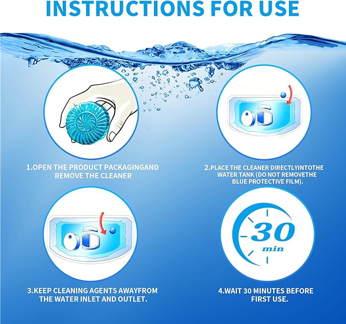 Bayimkleenr Automatic Toilet Cleaner Tablets, Septic Tank Safe, Removes Hard Water Rings and Stains, Deodorizes, Fresh Scent Toilet Tank Cleaner for Bathroom-(12 PACK)