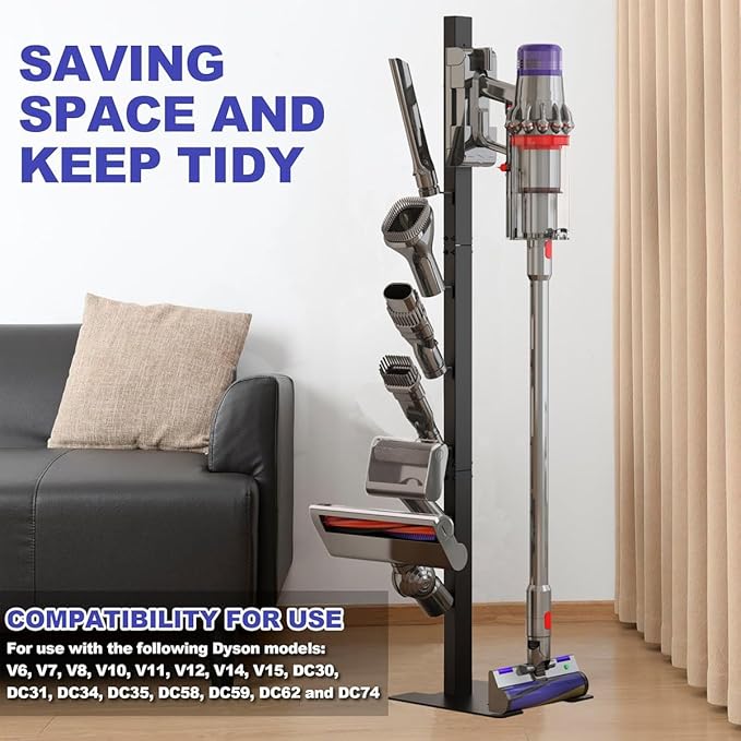 Foho Vacuum Stand Compatible for Dyson, Storage Stand Docking Station Holder Compatible With Dyson V15 V11 V10 V8 V7 V6 Cordless Vacuum Cleaners & Accessories