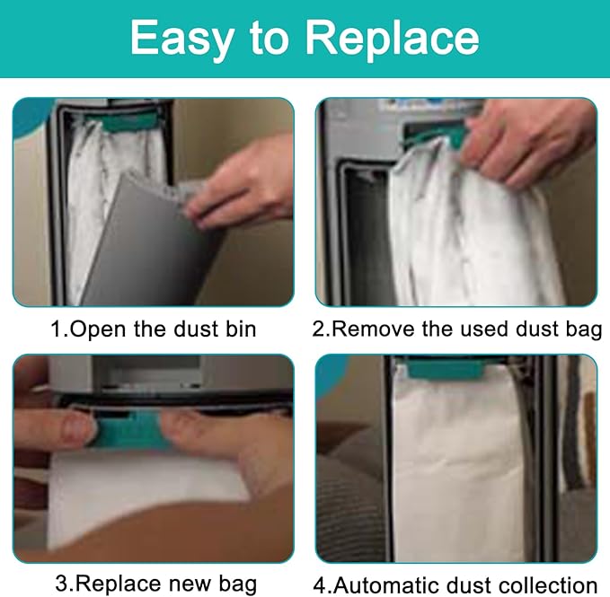 12 Pack VCA-ADB95 Dust Bag, Vacuum Bags Replacement for Samsung Bespoke Jet Cordless Stick Vacuum Cleaner Accessories Parts VS20A95923BAA VS20A95923NAA VS20A95923WAA