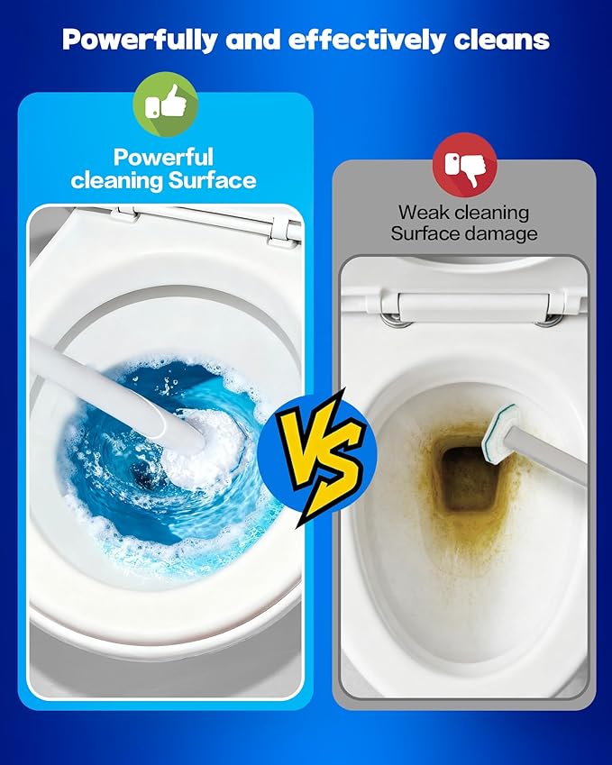 50 Pack Toilet Wand Refills Compatible with Clorox, Instant Foam Cleaning, Secure Lock No Slipping, Odor Neutralizing, Easy Snap-On Design