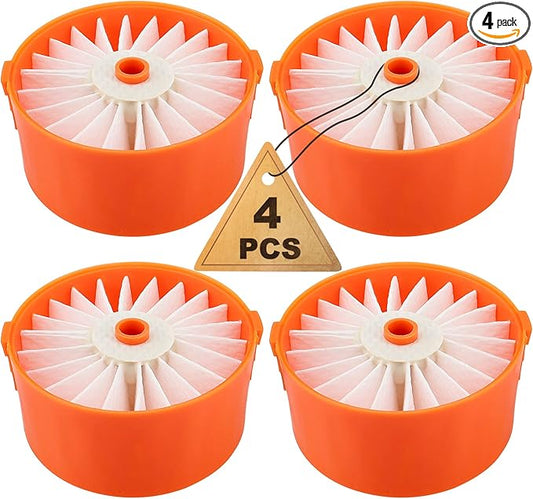 4 Pack Filter Element for BLACK+DECKER POWERSERIES Cordless Stick Vacuum Cleaner BSV2020G, BSV2020P # N665227, Compatible with Craftsman Filters, #N858184