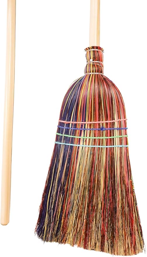 The Homestead Farmhouse Broom - Handmade in The Arkansas Delta This All Natural Broomcorn Broom is Well Suited for Your Farmhouse, Lobby or barn. Can be Used Both Indoors and Outside.