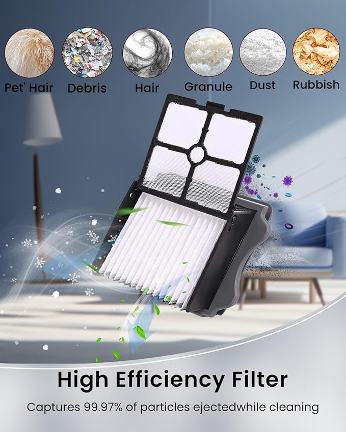 (7pcs) HEPA Filters & Replacement Brush Rollers Compatible For Tineco iFloor 3/ Floor One S3 Cordless Wet Dry Vacuum Cleaner, Replacement Parts Accessories Kit Inclue 3 Vacuum Filter, 3 Brush Rollers