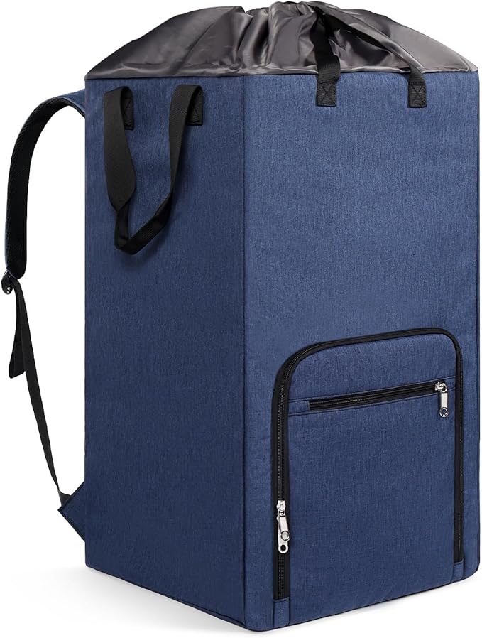 Bukere Laundry Backpack for College Students Dorm Essentials, Extra Large 90L Hanging Bag with Adjustable Shoulder Straps, Portable Laundry Tote for Apartment, Laundromat, Travel