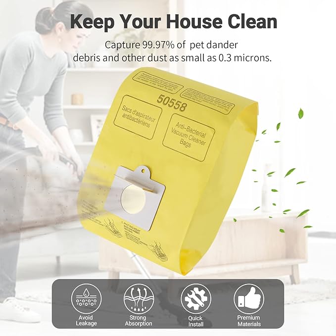 Vacuum Cleaner Bags Fit for Kenmore Canister Type C/Q 50555 50557 50558 and Type C-5, 10PCs By Improvedhand