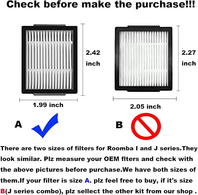YOKYON 24PK Replacement Parts Kit for iRobot Roomba i7 i7+ i1 i3 i4 i5 i6 i8 J5 J6 J7 J8 J9 Plus E5 E6 Vacuum, Rubber Brushes & High-Efficiency HEPA Filters & Side Brushes