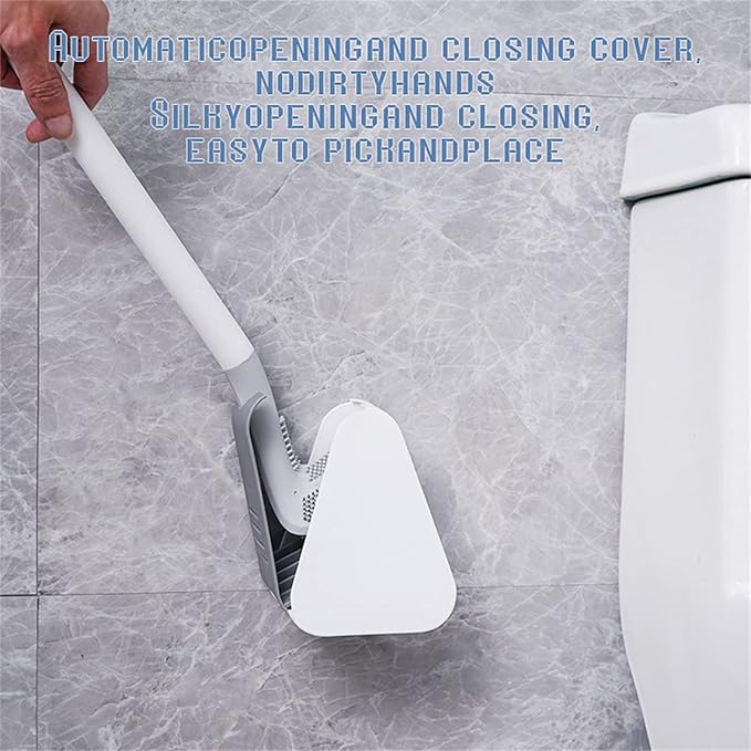 Golf Toilet Brush, Silicone Toilet Brush and Holder Set, Long Handled Toilet Brush, No Dead Corner (Green)