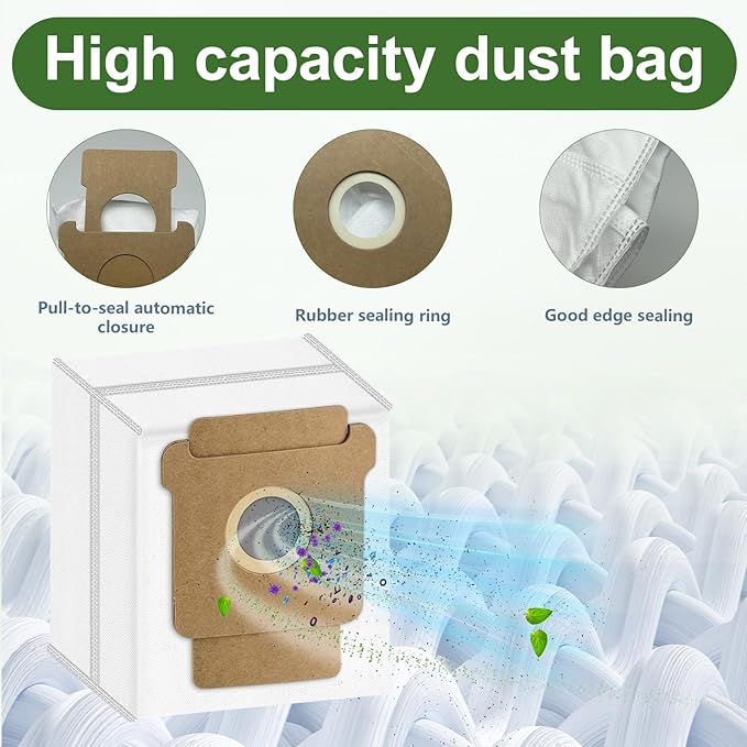 Replacement for iRobot Roomba Max 705 vac, Roomba Plus 504 Vac Vacuum Cleaner, 1 Main Brush, 6 Dust Bags, 6 Filters, 6 Side Brushes, Plus 504 Vac Accessories Set 20 Pcs