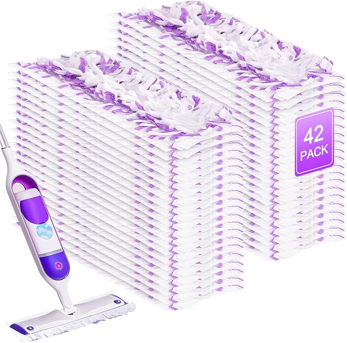 42 Pack 5X Cleaning Power Mop Pads for Swiffer Power Mop, Disposable Power Mop Pad Refills, 14-Layer Thickened, Quick-Absorb, No Residue, for All Finished Floors