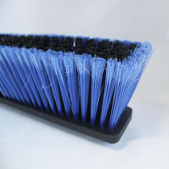 FRAXIR 3PCS Push Broom Head Outdoor Large Stiff Bristle Broom Head - Excellent Cleaning Performance - Easy Installation Broom Head(Blue, 18 inches)
