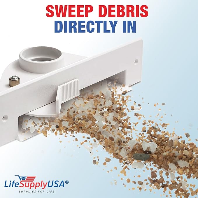 LifeSupplyUSA Central Vacuum Automatic Vac Dust Pan Sweep Inlet Valve White