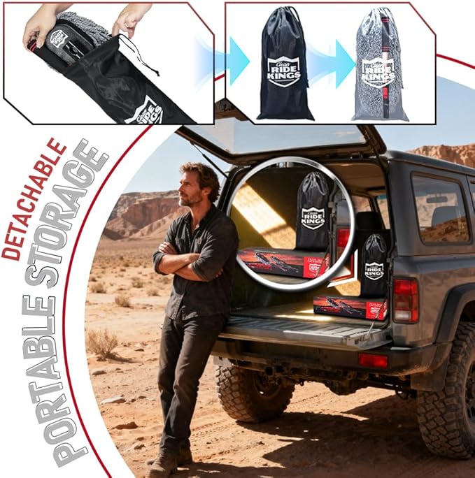 RIDE KINGS Car Duster Exterior Scratch Free with Extendable Handle, Microfiber Car Cleaning Brush for Dust Removal + Small Detailing Brush for Interior Care