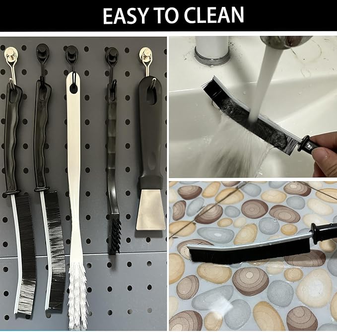 12Pcs Crevice Cleaning Brush, CTEWRT Multifunctional Hard Gap Cleaning Brush Kits, Cleaning Tools for Household Use,Window Tracks,Kitchen,Bathroom,Faucets, and Toilets