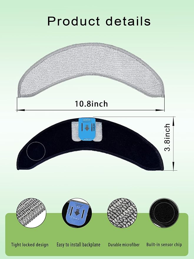 E-HAO Vacuum Replacement Parts for iRobot Roomba Combo j7, j7+, j9, j9+ and Max 10 Model, 1 Set Rubber Roller, 3 Reusable Mopping Pads, 3 HEPA Filters and 3 Edge-Sweeping Brushes