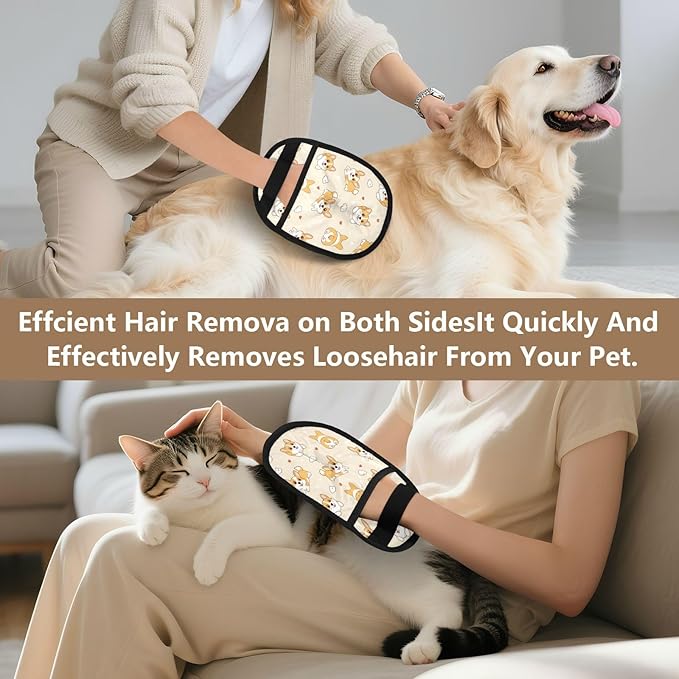 CHPGPUG Pet Hair Removal Glove for Cats & Dogs Reusable Pet Hair Removal Glove pet Hair Electrostatic Gloves (Color 27)
