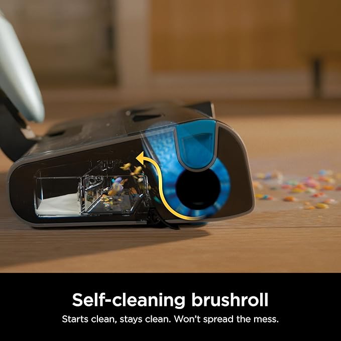Shark WW201 HydroDuo with Dirt-Reveal Technology, Cordless, Hard Floor Cleaning System, Wet & Dry Debris Pickup, Mops & Scrubs All at Once, Hardwood, Tile, Laminate & Stone, Stone Metallic (Renewed)