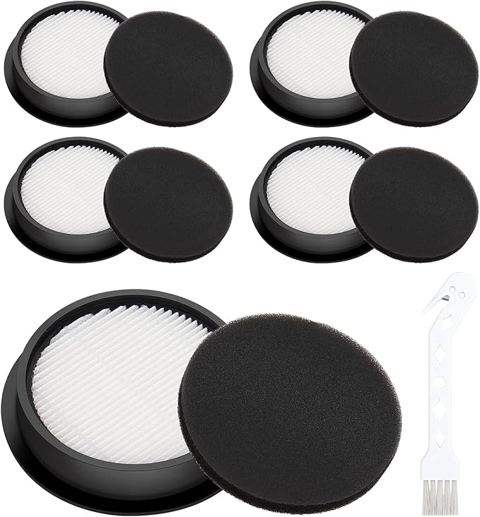 VAC01 Filter Replacement Compatible with SMOTURE VAC01/VAC02/VC70 Cordless Vacuum Cleaner & ozeeco EC01 Vacuum Cleaner,Washable Hepa Filter Accessories Set (5 Pack)