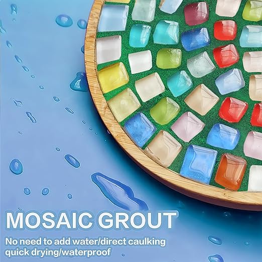 OOTDART Mosaic Crystal Grout, Mosaics Tile Tools, Mosaic Tile Accessories – Essential for Handmade Grouting and Perfect for DIY Craft Projects (Green, 4.5oz)