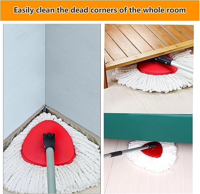 16Pack Spin Mop Replacement Heads for O Cedar, 100% Microfiber Mop Head Replacement Fits Triangle Mop Replace, Easywring 1-Tank System, 360 Degree Spin Refill for Easy House Cleaning Floor Mopping