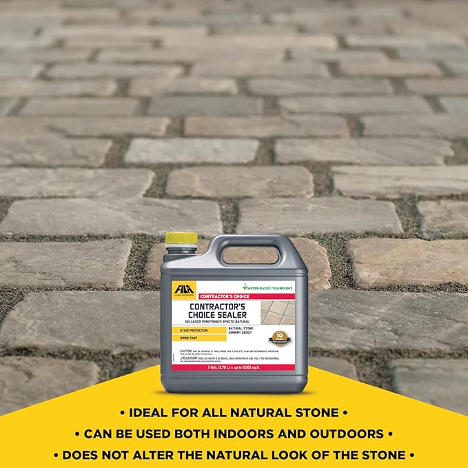 FILA Surface Care Solutions, CONTRACTOR'S Choice Sealer, Tile and Grout Sealer, Natural Stone Sealer Outdoor and Indoor, Waterproof, Stain Proof, Penetrating and Impregnator Sealer, 1 GAL