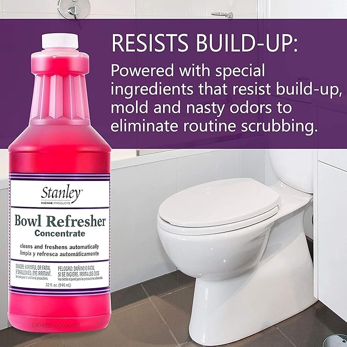 STANLEY HOME PRODUCTS Bowl Refresher Concentrate – Cleans and Freshens Toilets Automatically – 32 fl. oz. (4 Pack)