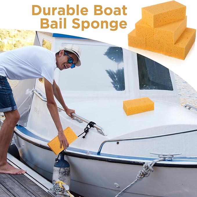 Mimorou 6 Pcs Large Sponge Bulk 7.9 x 3.9 x 2.4 Inch Grouting Car Washing Sponge for Thick Cleaning and Dish Washing