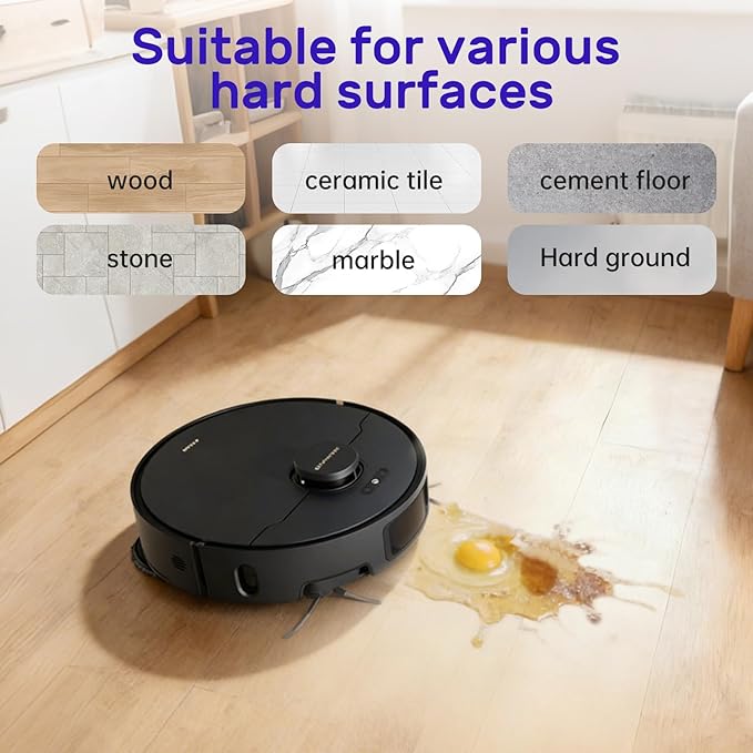 Nukisa Lavender Floor Cleaning Solution 1L Compatible with Dreame Wet & Dry Vacuum and Robot，Residue & Streak Free, Suitable for All Robot Vacuum Cleaners and Wireless Wet Dry Dual-Use Vacuum Cleaners