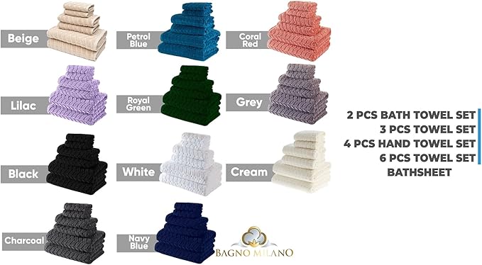 BAGNO MILANO Turkish Bath Towels, Soft Plush Jacquard Luxury Bath Towels, Quick Dry Towel Set (Coral Red, 4 Pcs Hand Towel Set)
