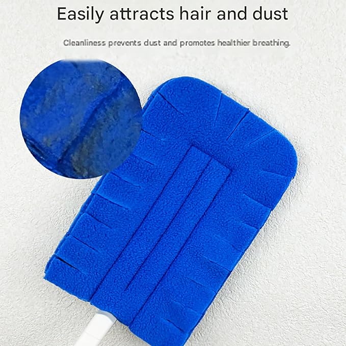 360° Electrostatic Duster Refills with Duster Handles, Reusable Duster Refills Washable Hand Duster, for Cleaning, Office, Ceiling Fan (1 Handle + 10 Refills)