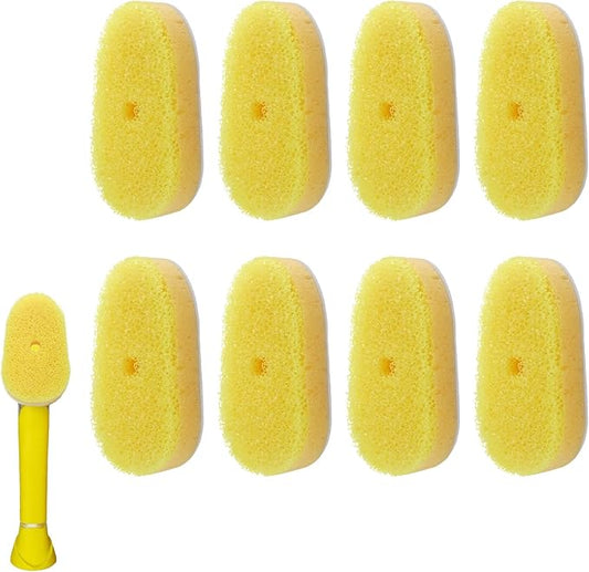 Refill Heads Compatible with Dish Daddy,Non-Scratch Wand Refill Sponge Heads Compatible with Scrub Daddy,Upgrade Version Much Thicker and Durable,8 Packs