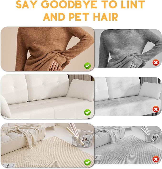 VerdeVilla Pet Hair Remover, 2025 Upgrated Five-Finger Electrostatic Pet Hair Removal Gloves, Cat & Dog Hair Remover for Couch, Furniture,Clothing, Animal Fur Removal Tool, Cat Grooming Gloves-2PCS