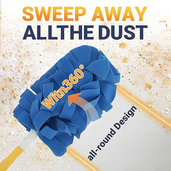 Reusable Microfiber Duster Refills, 360° Electrostatic Duster Refills — The Sustainable Choice for a Dust-Free Home, Washable Replacement Dusters, for Car Interiors, Electronics (5 Refills)