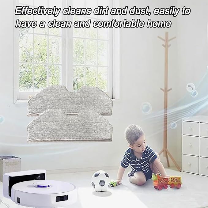 Mop Pad for Narwal Freo X Plus Robot Vacuum Cleaner, 8 Pcs Washable and Reusable Microfiber Mop Pad Accessorie, Freo X Plus Mop Pad Replacement Part