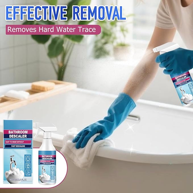 Bathroom Descaler Foam Cleaner, 2025 New Bathroom Descaler, Stubborn Stains Cleaner, All Purpose Bathroom Cleaner Spray for Home Kitchen, 4Floz/120ml (3)