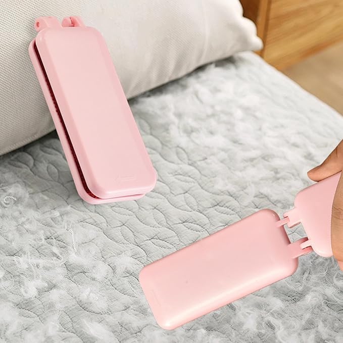 Reusable Lint Brush - Foldable Portable Travel Clothes Cleaner, Compact and Dust Remover | Small Pet Removal Tool, Multifunctional Fabric Brush for Baby Garments, Pet, or Daily Laundry,
